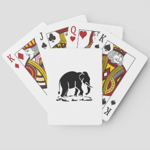 Baraja De Cartas Elefantes asiáticos por delante del Rótulo de Trek