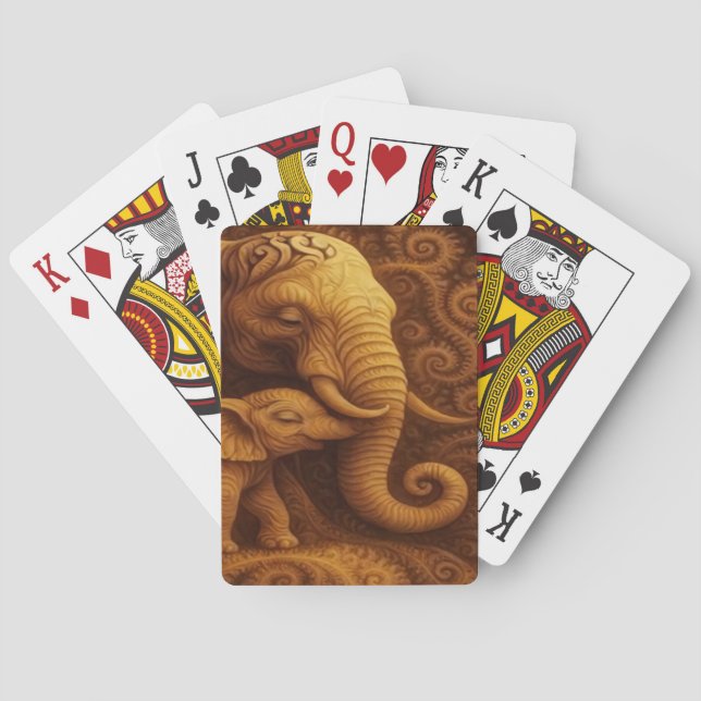 Baraja De Cartas Elefantes Esponjosos  (Reverso)