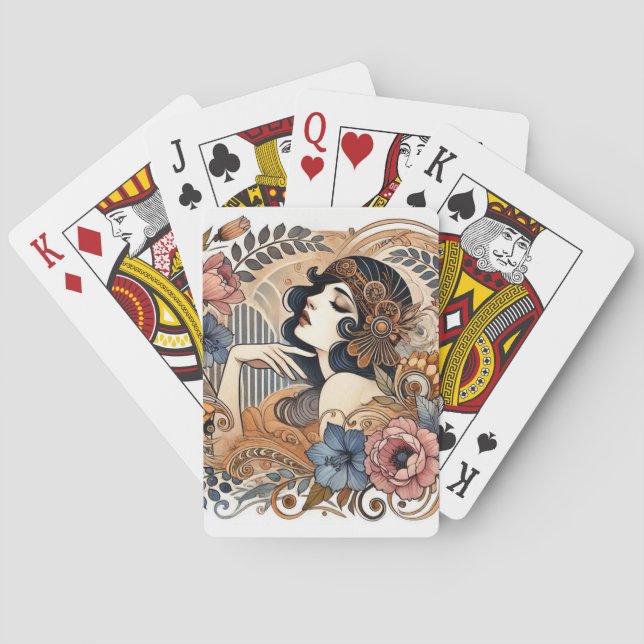 Baraja De Cartas Elegancia Art Déco (Reverso)