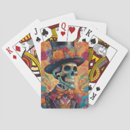 Baraja De Cartas Elegancia de Dapper Skeleton: Día de los Muertos
