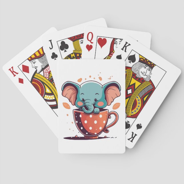 Baraja De Cartas Elegancia de elefante (Reverso)