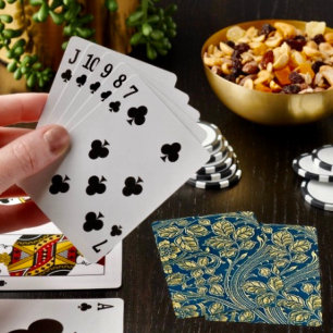 Baraja De Cartas Elegancia de Flor de Oro