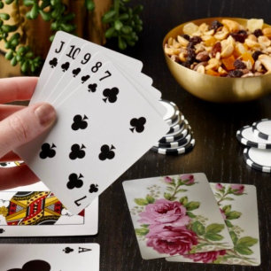 Baraja De Cartas Elegancia de Rosa Vintage
