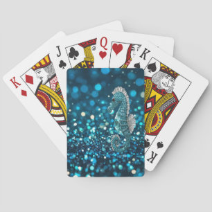 Baraja De Cartas Elegancia en movimiento: caballito de mar de Aqua