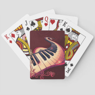 Baraja De Cartas Elegancia en movimiento, el piano curvo.