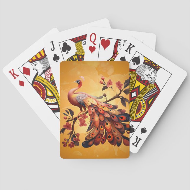 Baraja De Cartas Elegancia en plumas (Reverso)