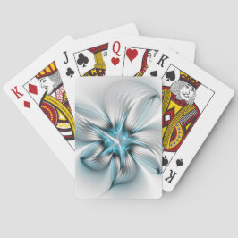 Baraja De Cartas Elegancia floral arte contemporáneo abstracto azul