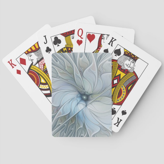 Baraja De Cartas Elegant Beauty Modern Abstract Fractal Art Flower (Reverso)