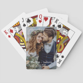 Baraja De Cartas elegant modern newlyweds photo wedding favors