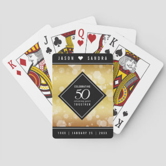 Baraja De Cartas Elegante 50° Aniversario del Boda de Oro