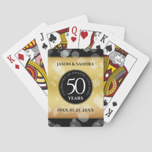 Baraja De Cartas Elegante 50° Aniversario del Boda de Oro