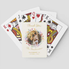 Baraja De Cartas Elegante acuarela Boda floral foto