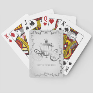 Baraja De Cartas Elegante Carruaje de Plata Historia de Libro Blanc