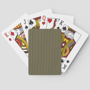 Baraja De Cartas Elegante delgado oro y franjas verticales azul de 