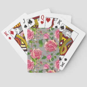 Baraja De Cartas Elegante diseño de Rosa de jardín de campo francés