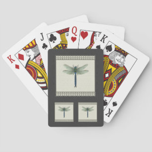 Baraja De Cartas Elegante Dragonfly azul