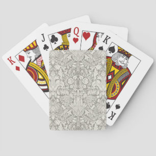 Baraja De Cartas elegante formal brocado de encaje damasco blanco
