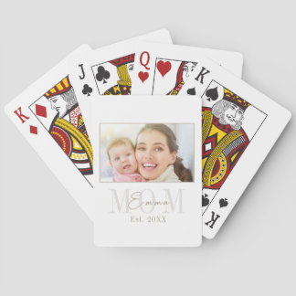 Baraja De Cartas Elegante fotografía moderna de mamá del año de est