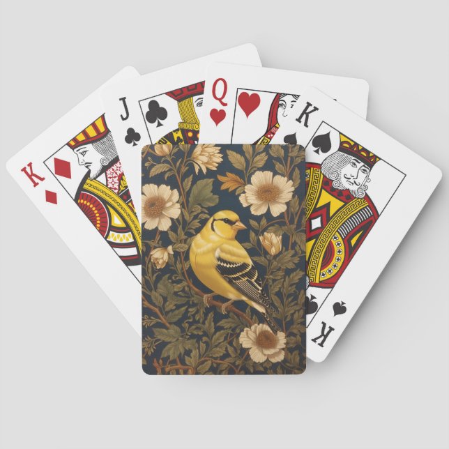 Baraja De Cartas Elegante Goldfinch americano (Reverso)