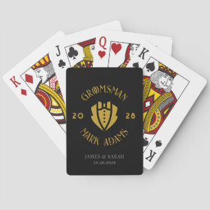 Baraja De Cartas Elegante Groomsmen Mejor regalo masculino Tuxedo M