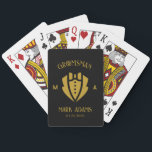 Baraja De Cartas Elegante Groomsmen Regalo Tuxedo Personalizado Mon<br><div class="desc">Celebre su día especial con este exquisito y moderno regalo de Groomsmen de Jugadoras, la combinación perfecta de elegancia clásica y estilo contemporáneo. Estas cartas de juego meticulosamente diseñadas son más que sólo una baraja; son un regalo personalizado y personalizado que agrega un toque de sofisticación a bodas, fiestas de...</div>