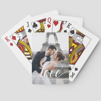 Baraja De Cartas Elegante guión "Amor" Foto superpuesta