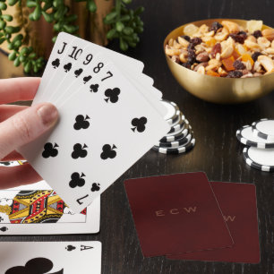 Baraja De Cartas Elegante Marrón Manchado Nombrado