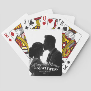 Baraja De Cartas Elegante Minimalista Moderna Recién Casados en Bla