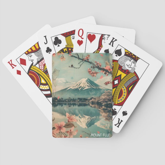 Baraja De Cartas Elegante Monte Fuji Japón Viaje (Reverso)