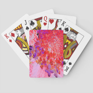 Baraja De Cartas Elegante morado y Naranja Limelight Hydrangea