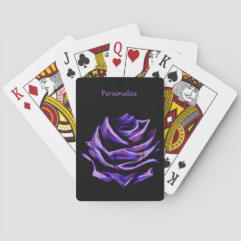Baraja De Cartas Elegante Neon Purple Rosa Floral Personalizado