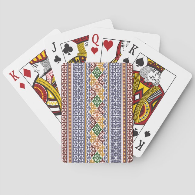 Baraja De Cartas elegante patrón étnico   (Reverso)