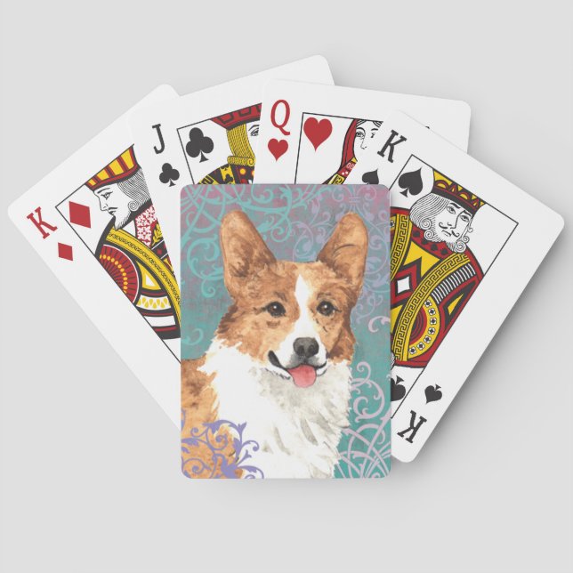 Baraja De Cartas Elegante Pembroke Welsh Corgi (Reverso)