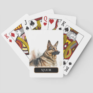 Baraja De Cartas Elegante perro pastor alemán personalizable