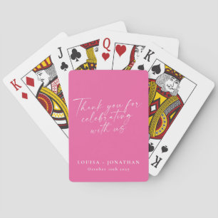 Baraja De Cartas Elegante Personalizado de guiones de moda rosado c