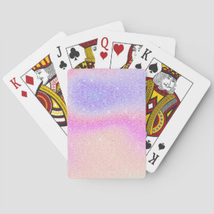 Baraja De Cartas Elegante Purpurina gradiente Swirl Holographic