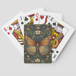 Baraja De Cartas Elegante retro boho mariposa vegetación botánica