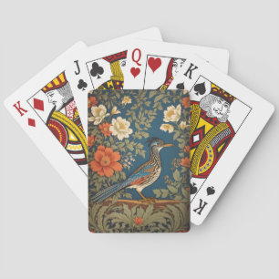 Baraja De Cartas Elegante Roadrunner Bird William Morris Inspirado