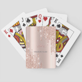 Baraja De Cartas Elegante rosa purpurina, real
