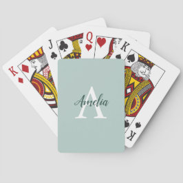 Baraja De Cartas Elegante tarjeta de juego verde de huevo de pato m