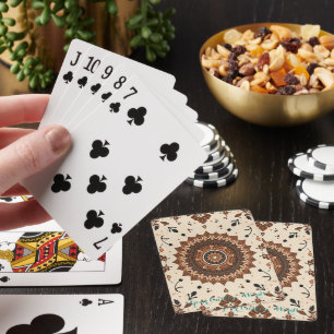 Baraja De Cartas Elegante Texto Personalizado de Lujo 