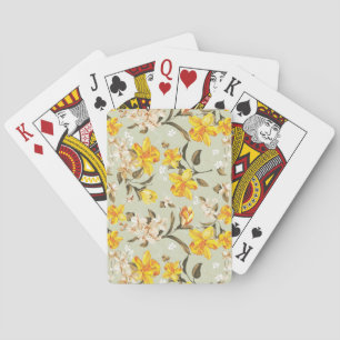 Baraja De Cartas Elegante y bonito patrón floral brillante