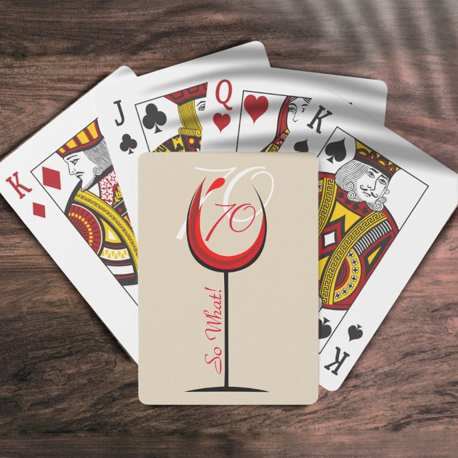 Baraja De Cartas Elegante y gracioso vino rojo 70 así que qué 70 cu (Subido por el creador)