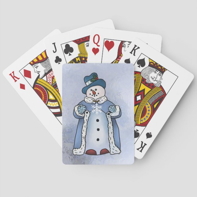 Baraja De Cartas Eleganter Schneemann (Reverso)