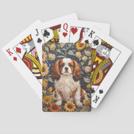 Baraja De Cartas Elegantes girasoles Cavalier King Charles Spaniel