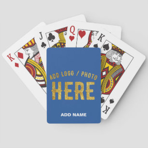 BARAJA DE CARTAS ELEGANTES MODERNAS PERSONALIZADAS COBALTO AZUL VER