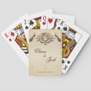 Baraja De Cartas Elegantes pavos reales