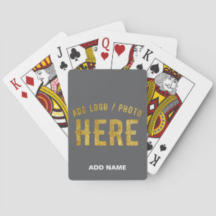 BARAJA DE CARTAS ELEGANTES PERSONALIZABLES GRIS MODERNOS VERIFICADO