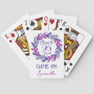 Baraja De Cartas Elegantes vítores morados a fiesta de cumpleaños d