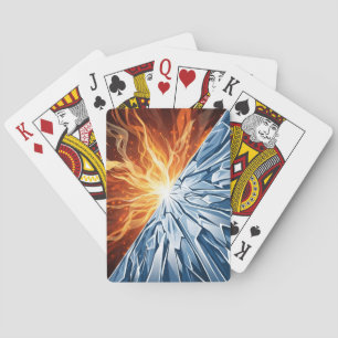 Baraja De Cartas Elemental Fuego y Hielo Dinámico
